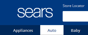 Sears white header full width